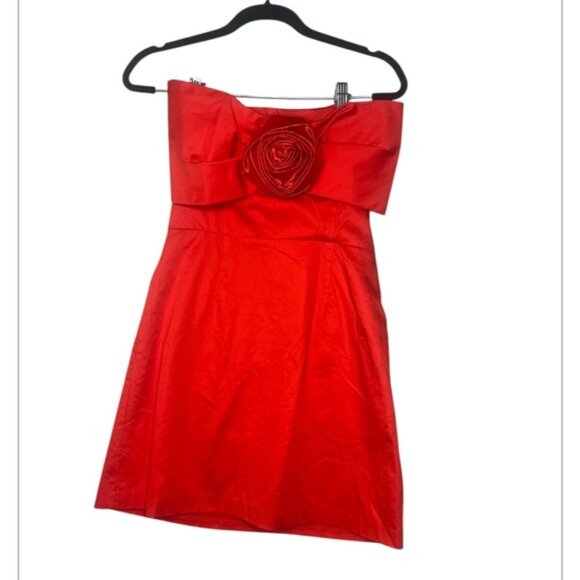 NWT ANTHROPOLOGIE Hutch 3D Rosette Strapless Mini Dress size M - Picture 4 of 7